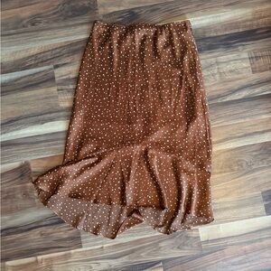 Abercrombie & Fitch Satin Midi Skirt Size XL